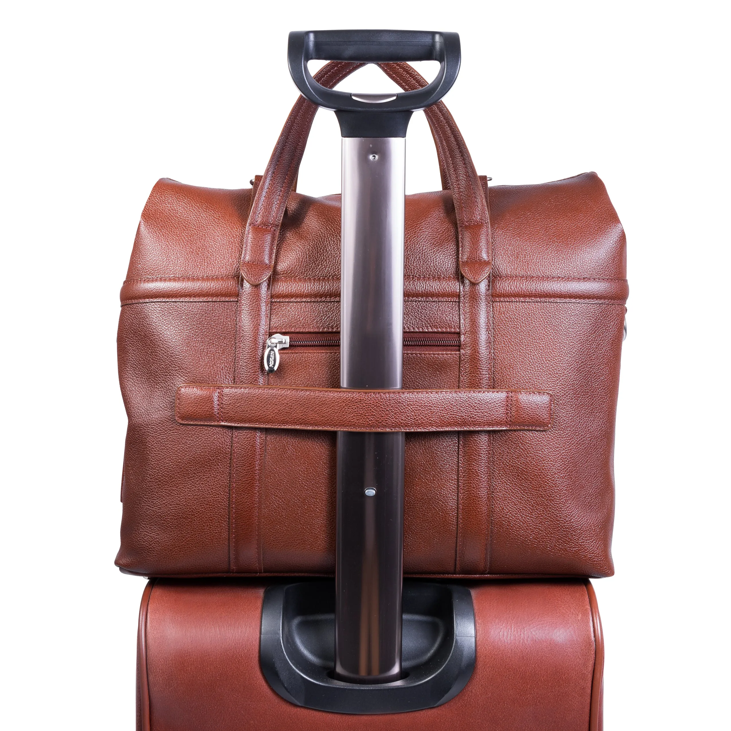 EDGEFIELD | 17” Leather Roll-Top Laptop Briefcase