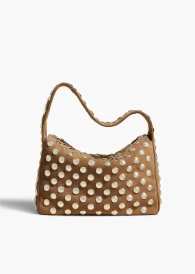 Elena Bag in Mud Suede with Studs