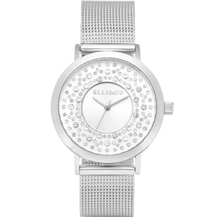 Ellis & Co Kendall Silver Stainless Steel Womens Watch