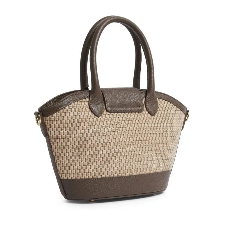 Fairfax & Favor Mini Windsor Basket Ladies Handbag - Tan Leather