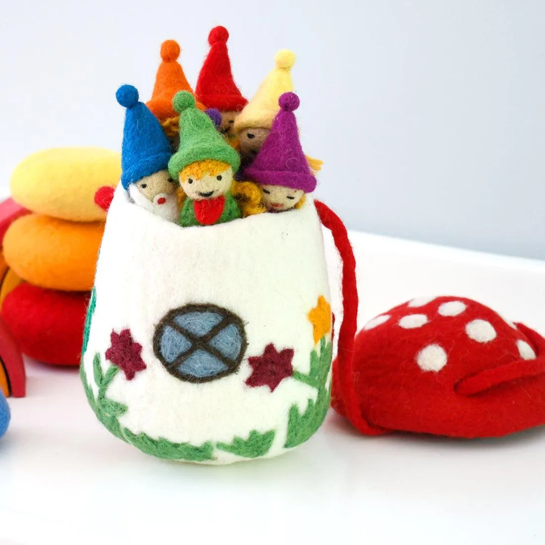 Felt Mushroom Toadstool Bag