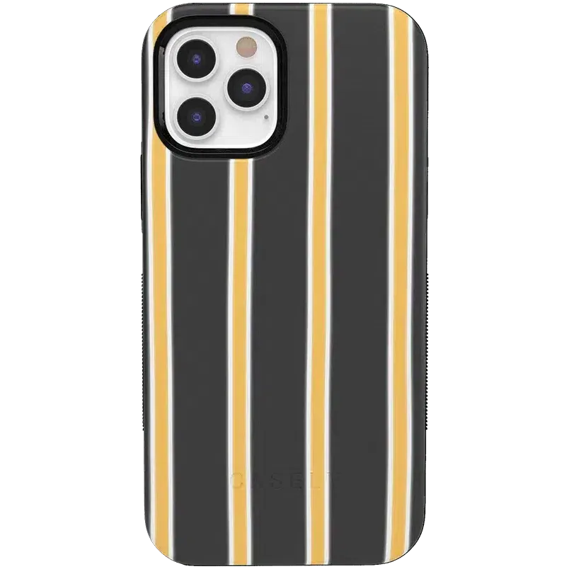 Fine Lines | Mustard Yellow Pinstripe iPhone Case