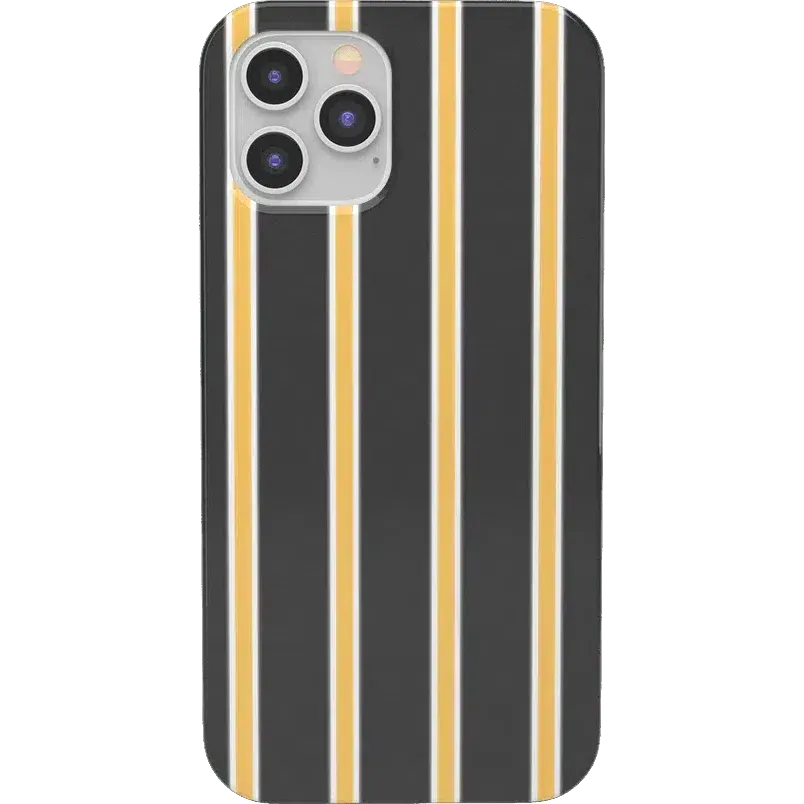 Fine Lines | Mustard Yellow Pinstripe iPhone Case