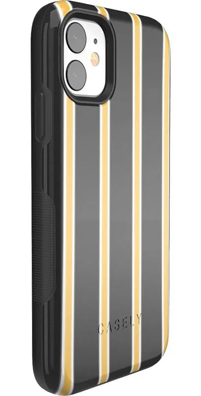 Fine Lines | Mustard Yellow Pinstripe iPhone Case