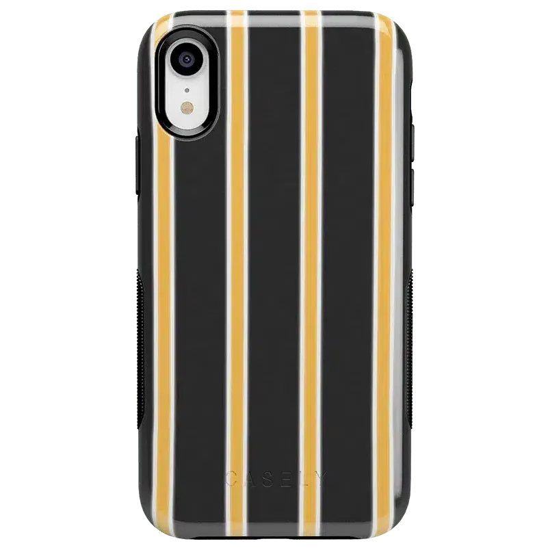 Fine Lines | Mustard Yellow Pinstripe iPhone Case