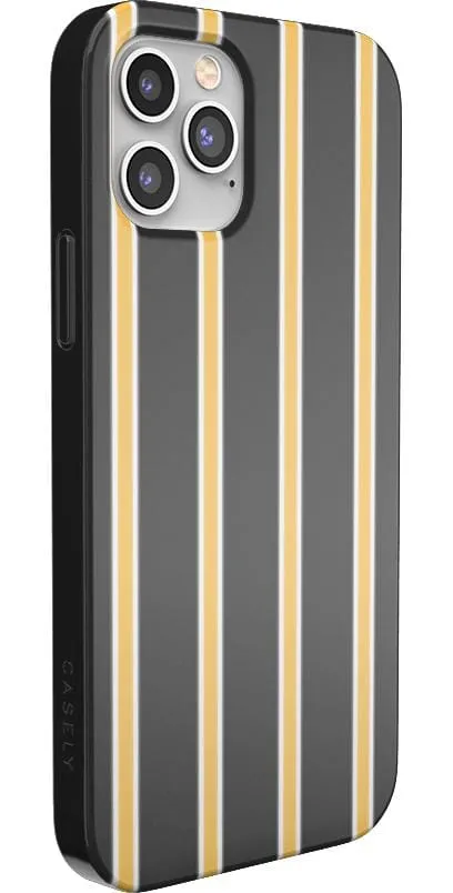 Fine Lines | Mustard Yellow Pinstripe iPhone Case