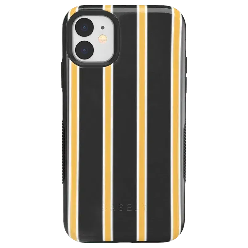 Fine Lines | Mustard Yellow Pinstripe iPhone Case