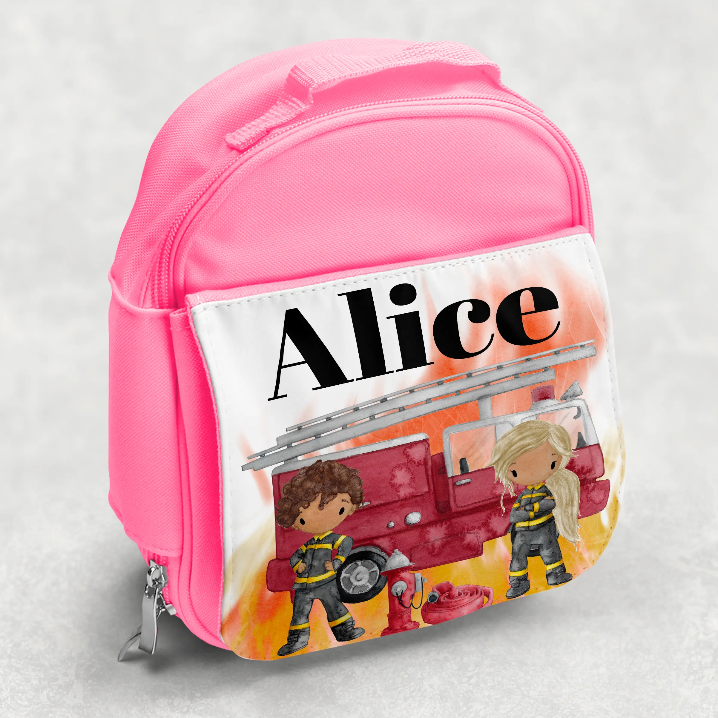 Firefighter Personalised Kids Insulated Lunch Bag