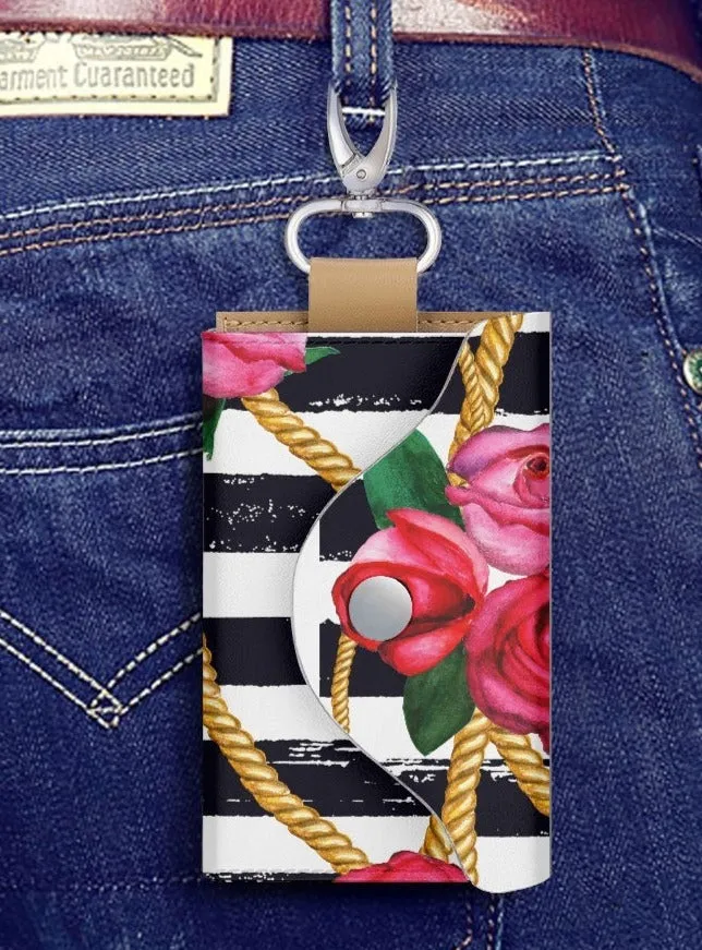 Floral Charm Key Holder Case