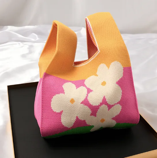 Floral Knit Bag