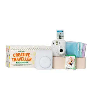 Fujifilm Instax Mini12 Creative Traveller Instant Photo Kit (Clay White)