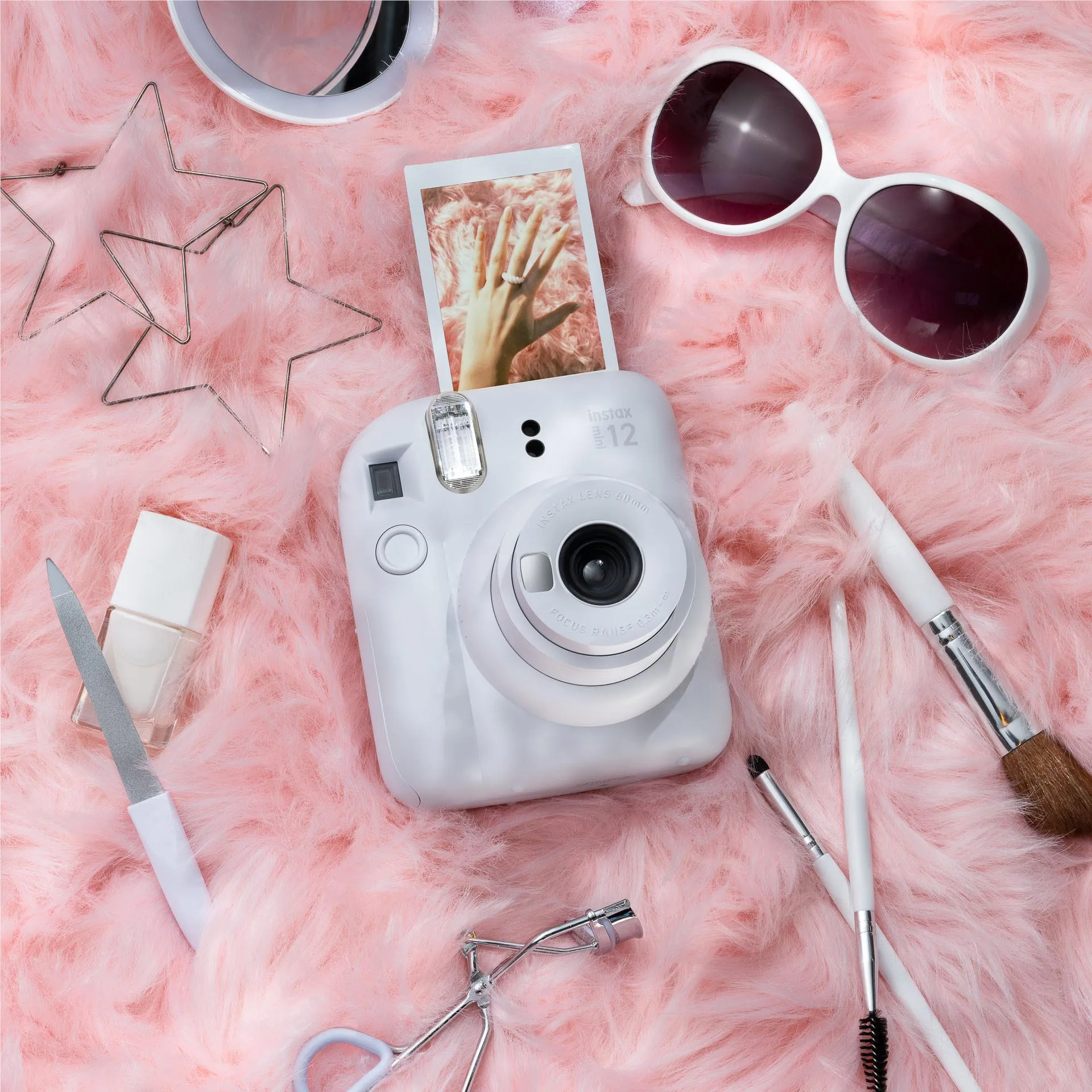 Fujifilm Instax Mini12 Creative Traveller Instant Photo Kit (Clay White)