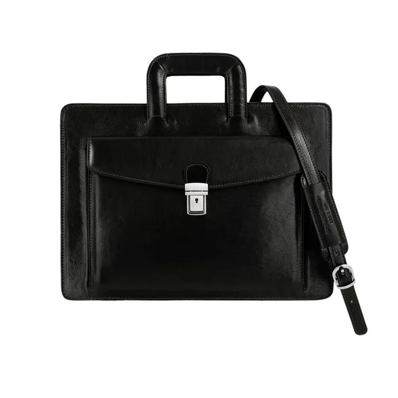 Full Grain Italian Leather Briefcase - The Tempest