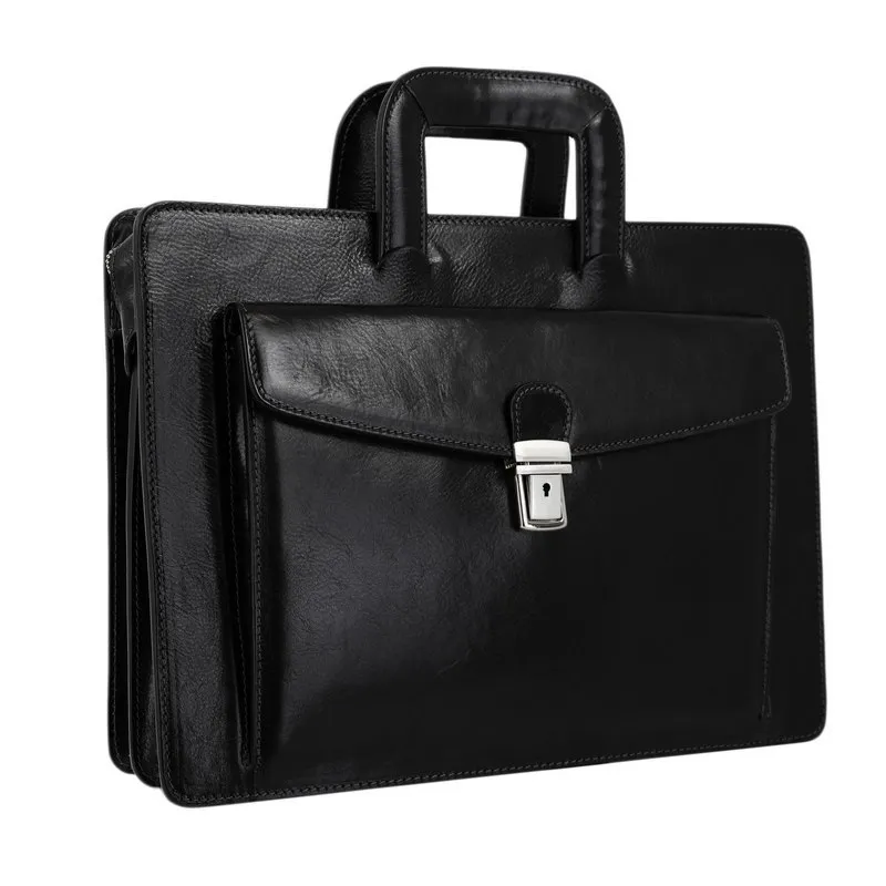 Full Grain Italian Leather Briefcase - The Tempest