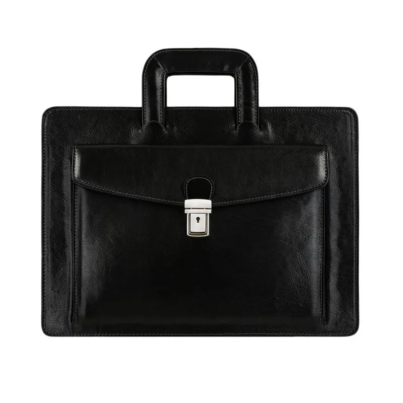 Full Grain Italian Leather Briefcase - The Tempest