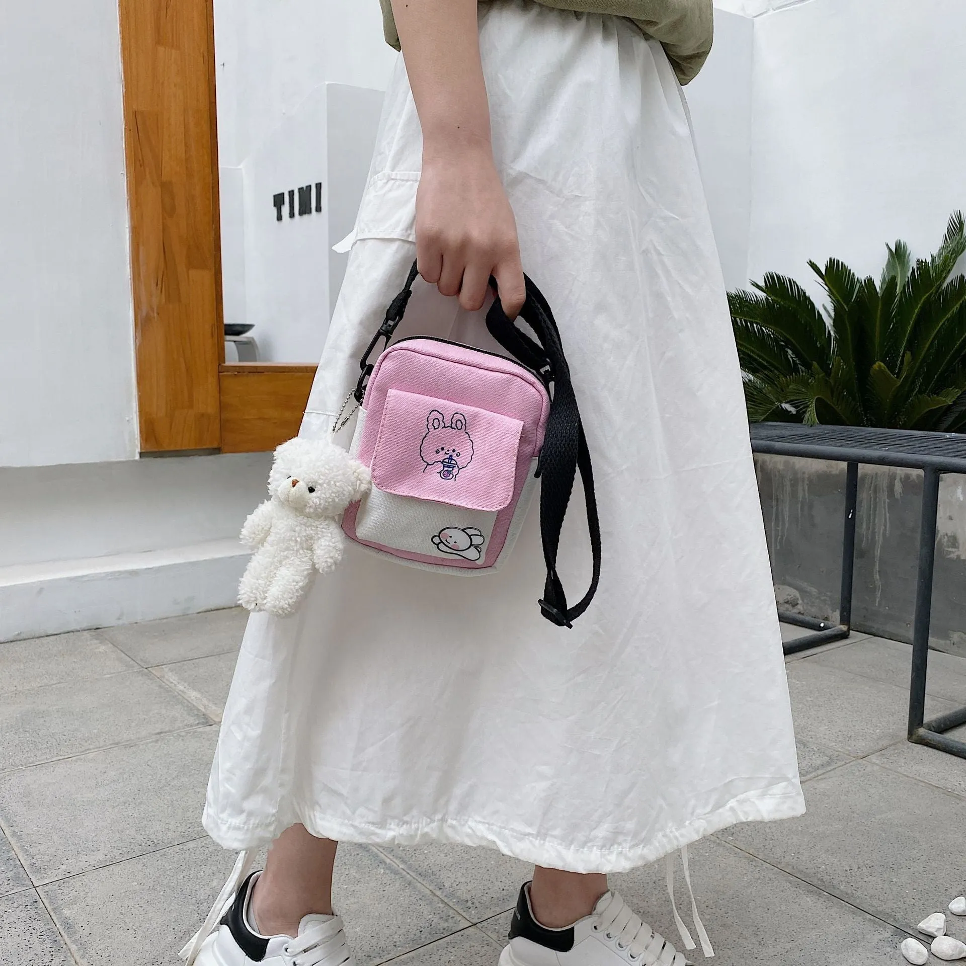 Funny Bunny Canvas Side Bag | NEW