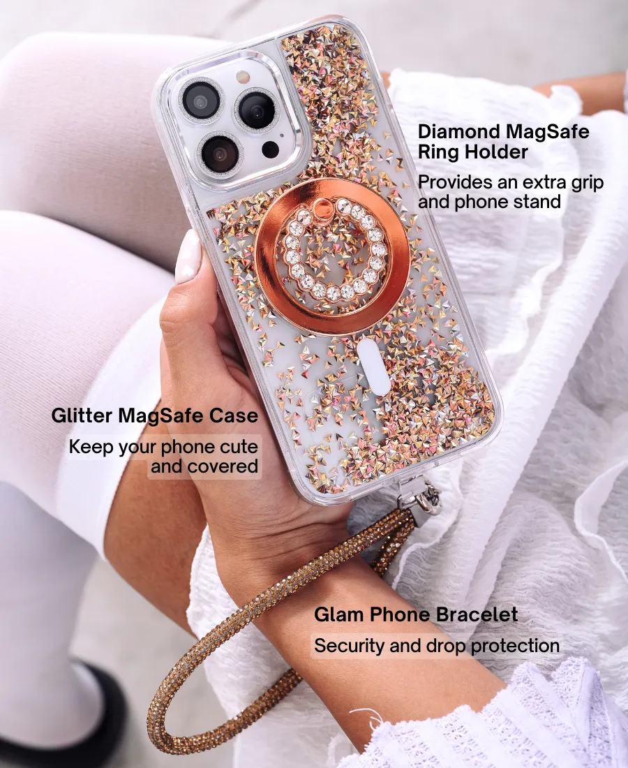 Gold Prism Glitter MagSafe Set