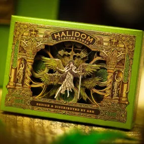 Halidom Green Leather Playing Cards