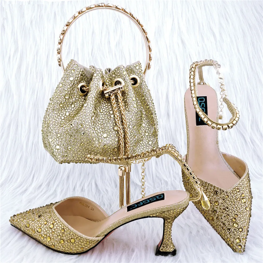 Harriette Studded Shoe and Bag Set