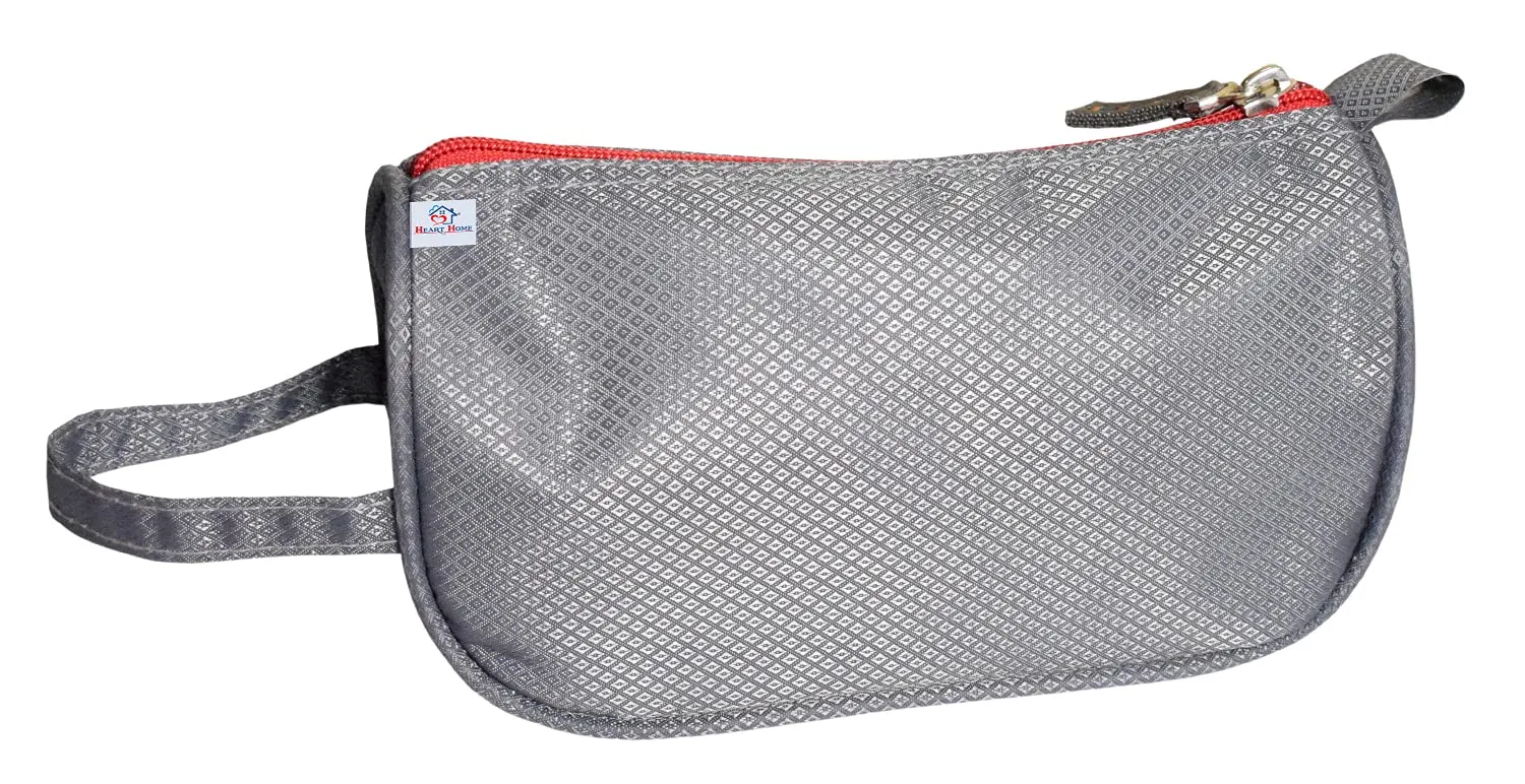 Heart Home Travel Toiletry Bag Shaving Dopp Kit (Grey)