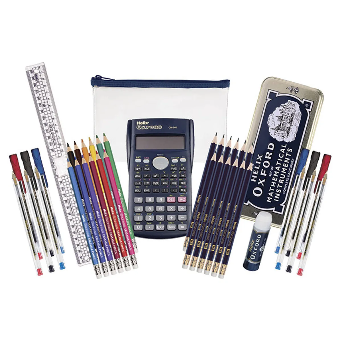 Helix Oxford Complete School Stationery Set