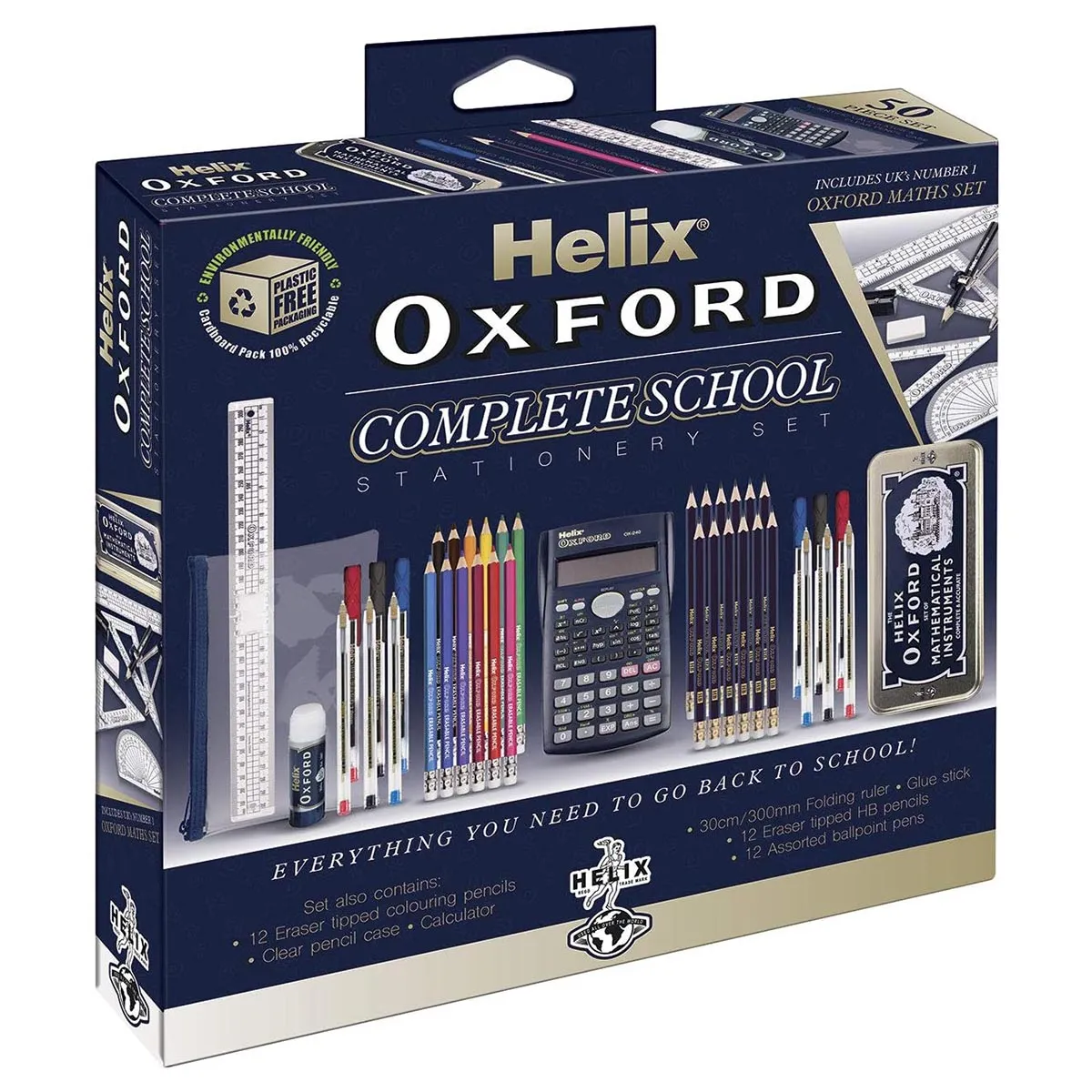 Helix Oxford Complete School Stationery Set