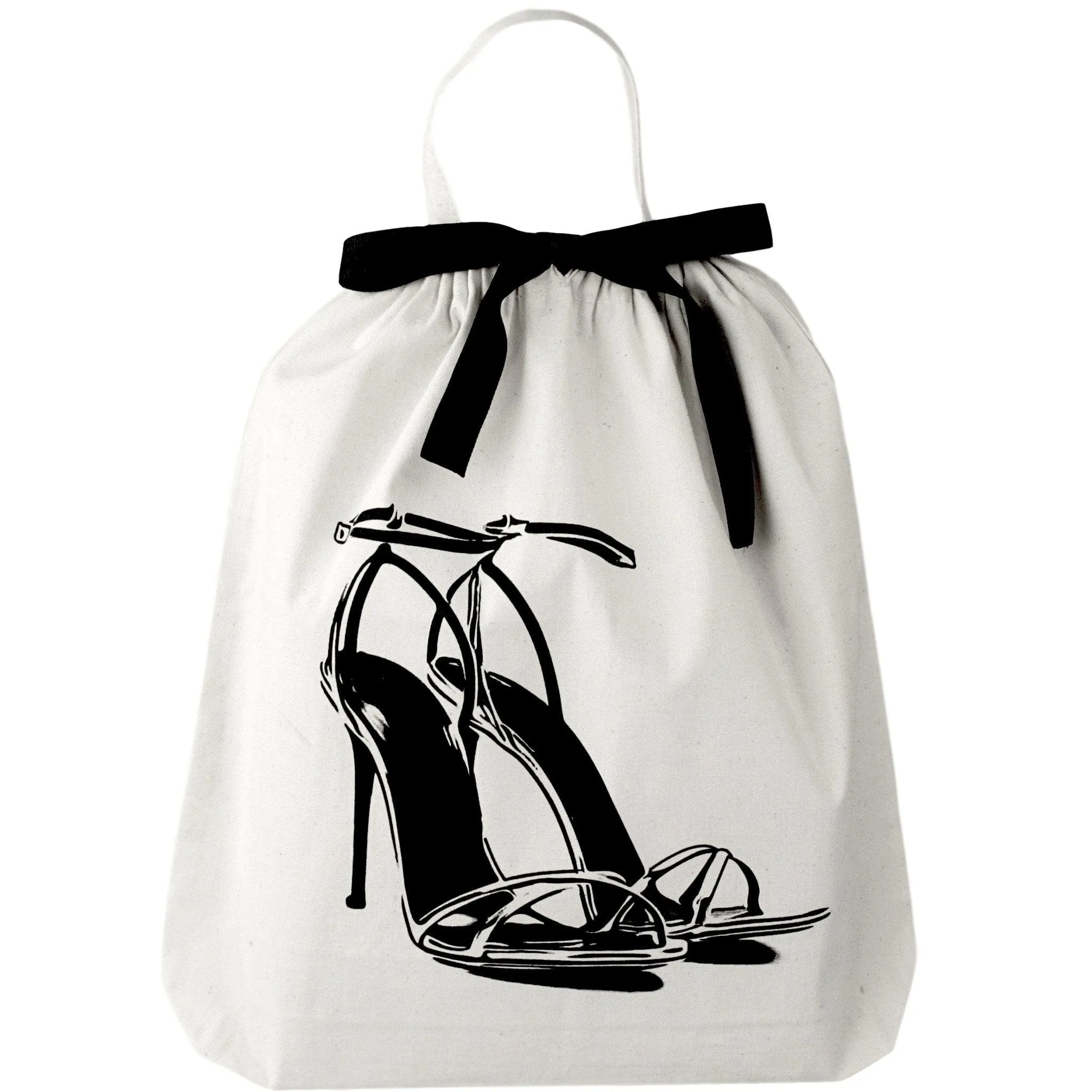 High Heel Sandal Shoe Bag, Cream