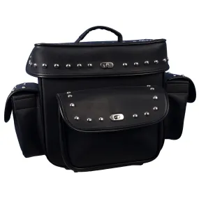 Hot Leathers TRB1005 Motorcycle PVC Waterproof Studded Travel Bag