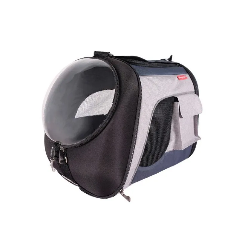 Ibiyaya Explorer Airline Transparent Pet Carrier Plus (Navy Grey)