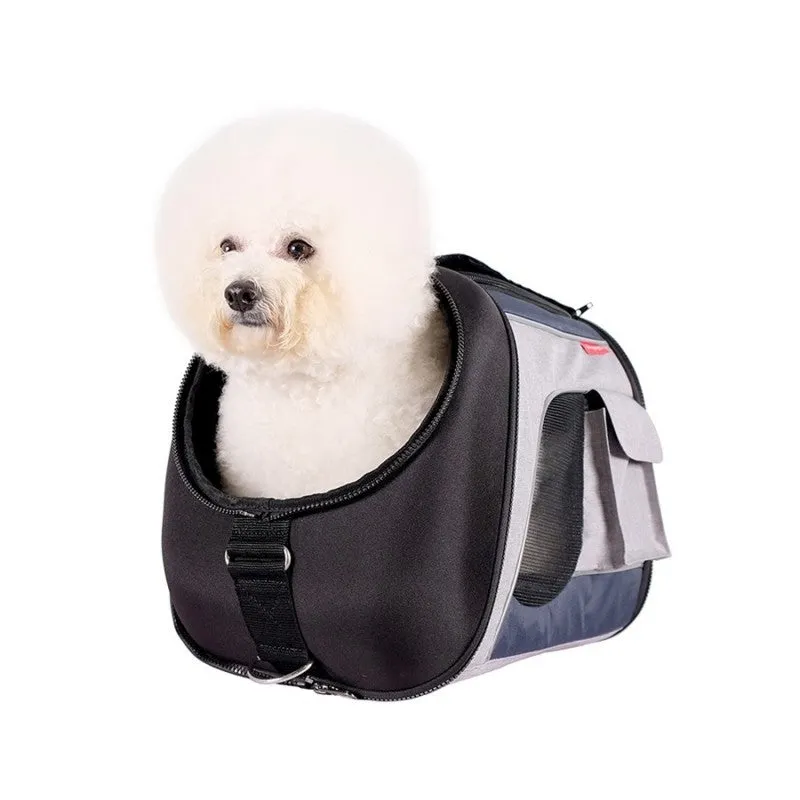 Ibiyaya Explorer Airline Transparent Pet Carrier Plus (Navy Grey)