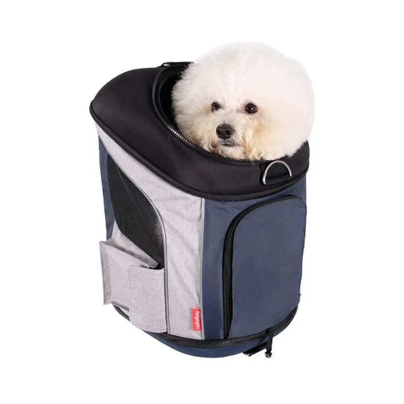 Ibiyaya Explorer Airline Transparent Pet Carrier Plus (Navy Grey)