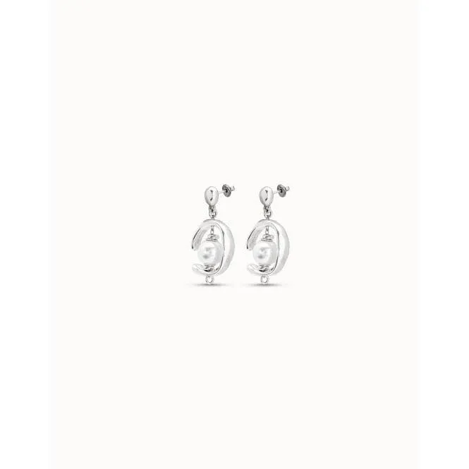 Inorbit White Pearl Pearl Shell Earrings