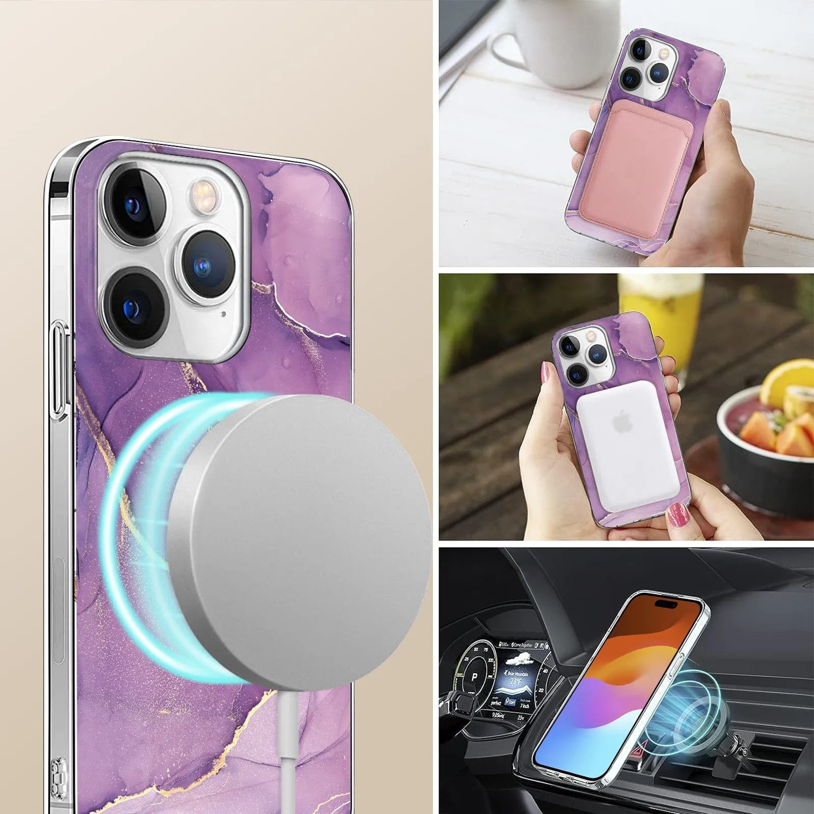 Inspire Series Purple Marble Case - iPhone 15 Pro Max - CP00474