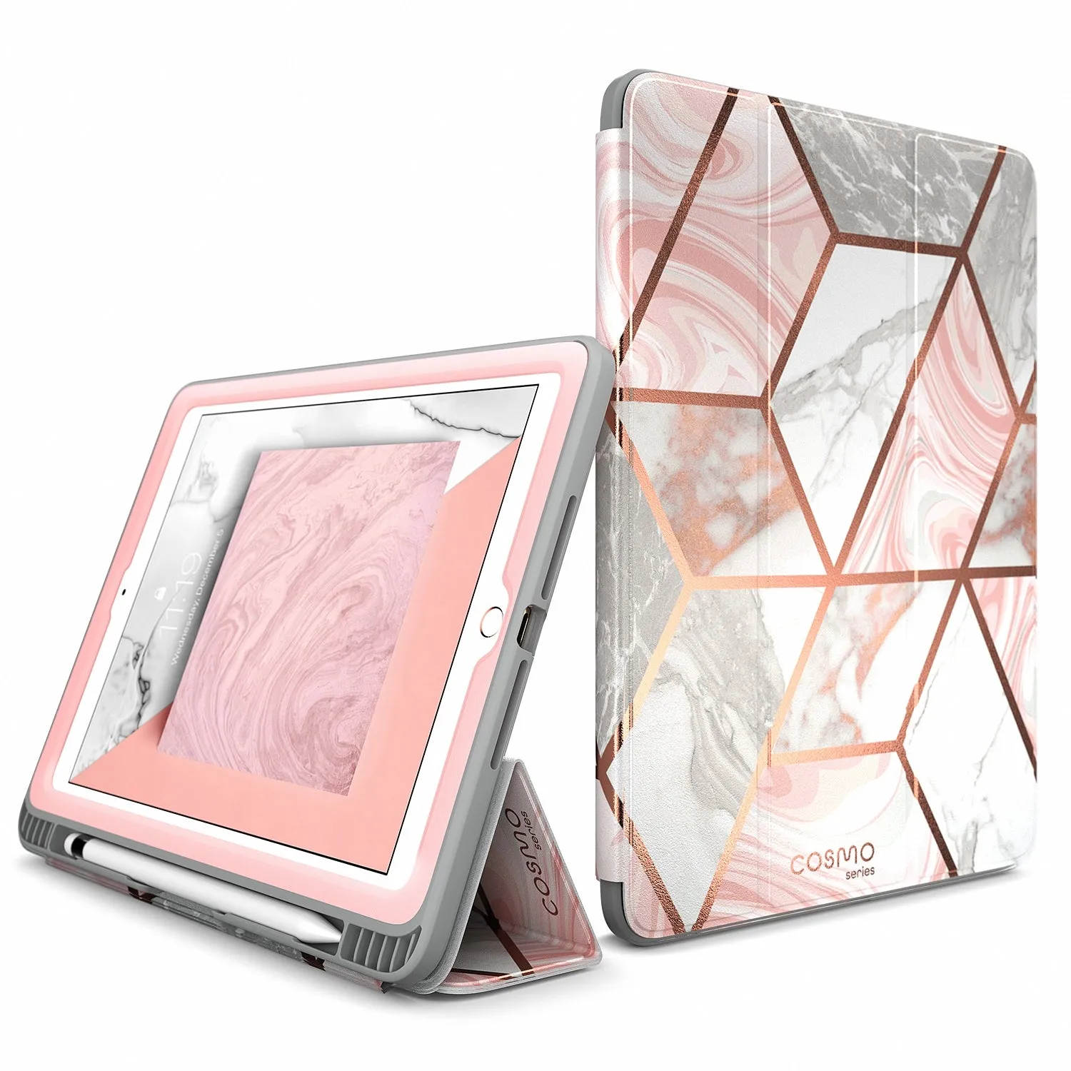 iPad 9.7 inch (2017 & 2018) Cosmo Case-Marble Pink