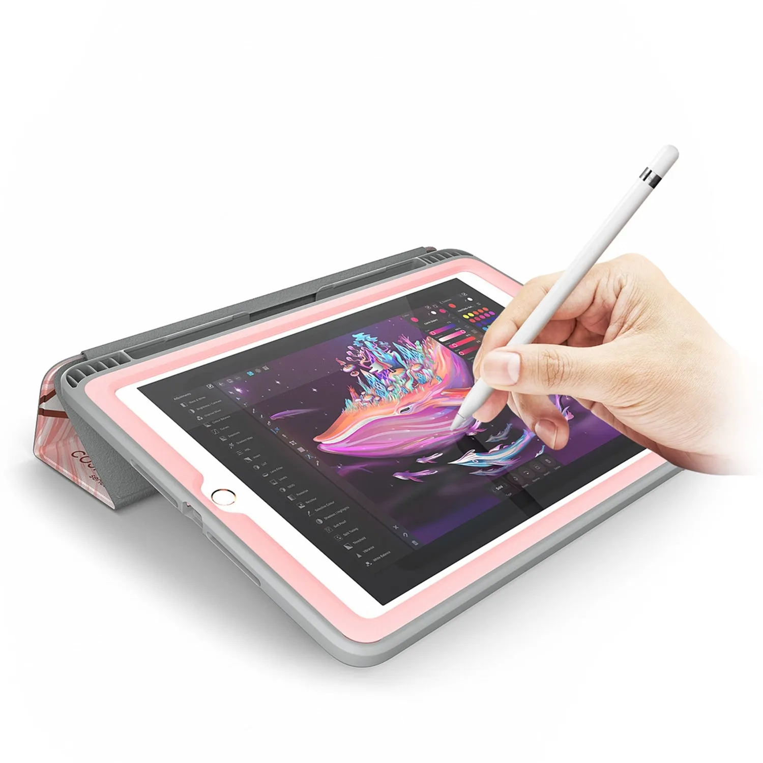 iPad 9.7 inch (2017 & 2018) Cosmo Case(open box)-Marble Pink