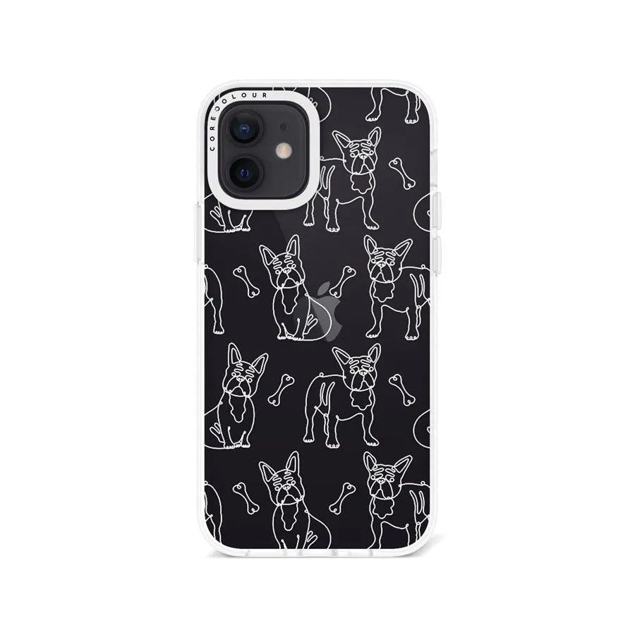 iPhone 12 French Bulldog Minimal Line Phone Case