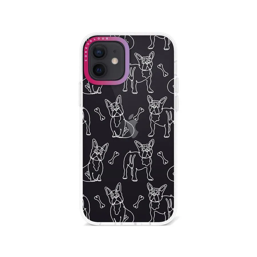 iPhone 12 French Bulldog Minimal Line Phone Case