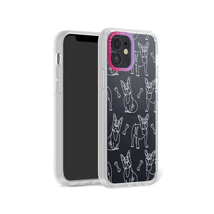 iPhone 12 French Bulldog Minimal Line Phone Case