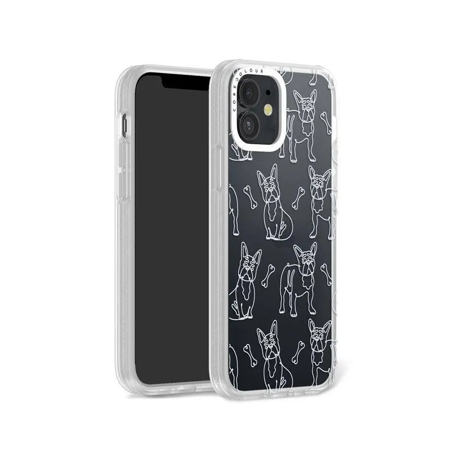 iPhone 12 French Bulldog Minimal Line Phone Case