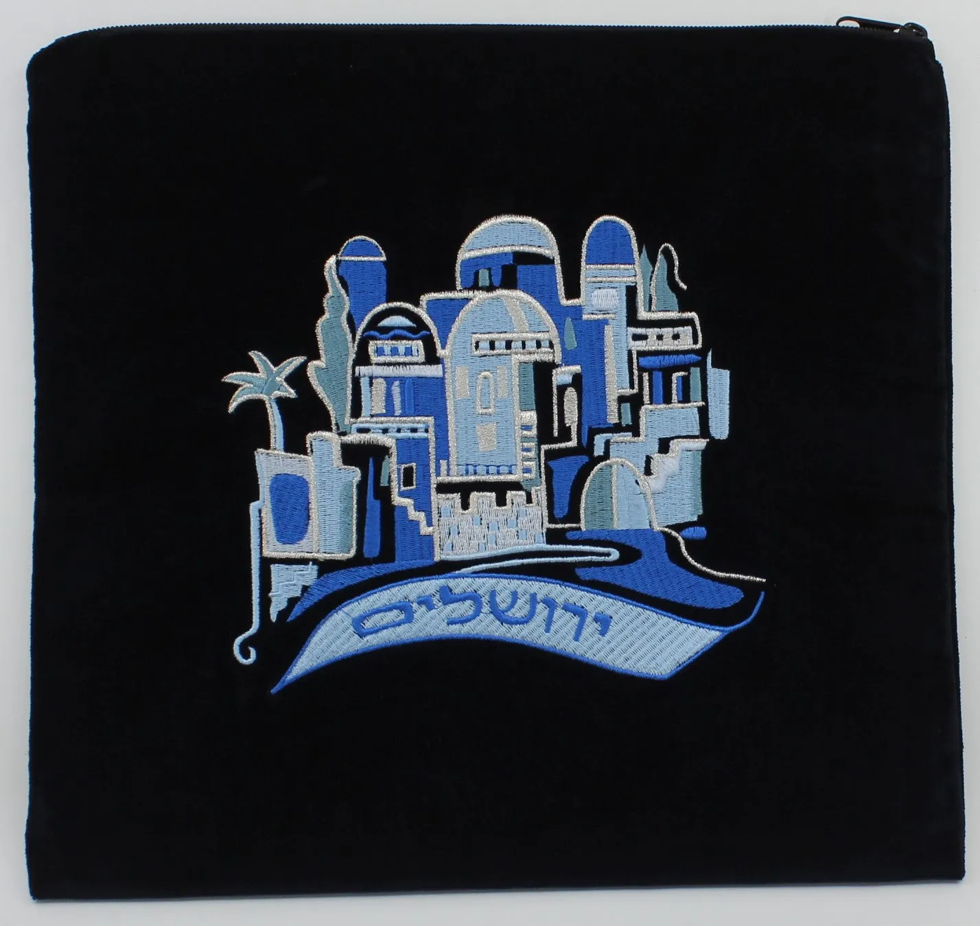 Jerusalem Velvet Tallit Bag With Metallic Detail