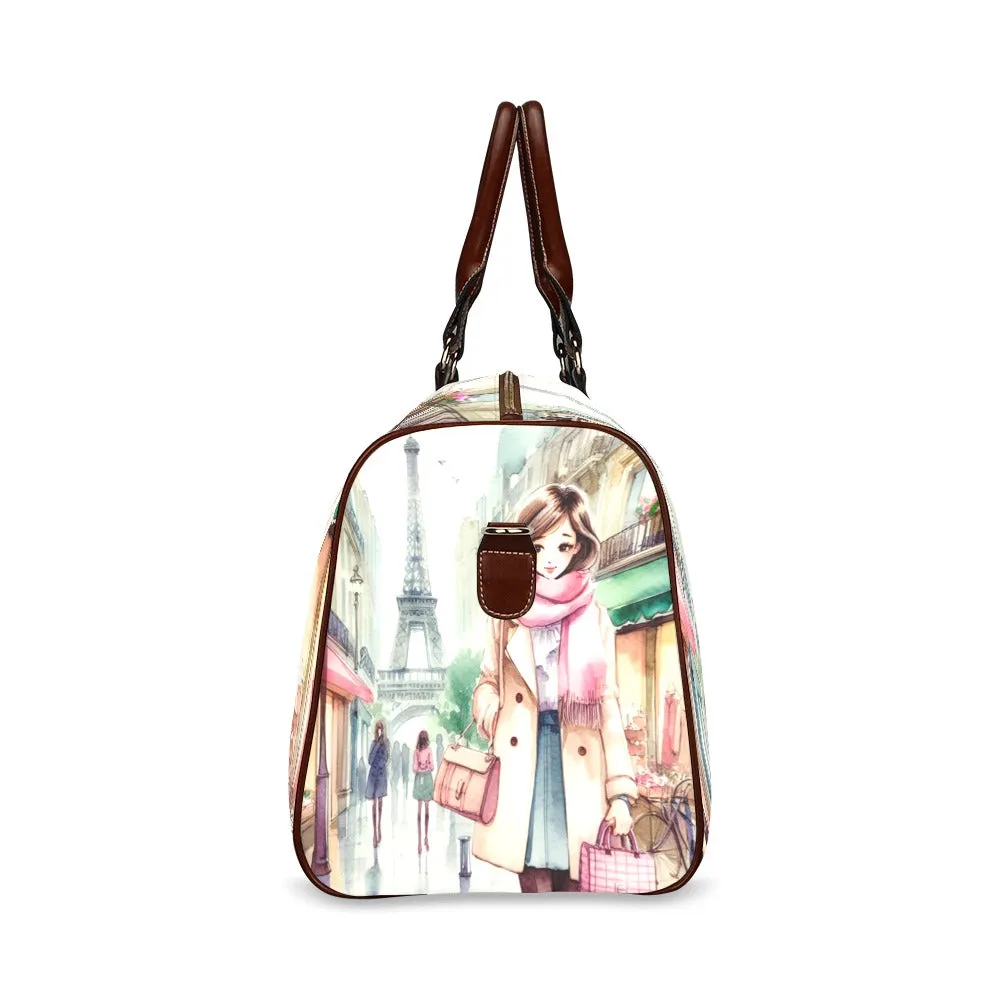 Just a Girl Who Loves Travelling Girl 7 Waterproof Travel Bag/Small (Model 1639)