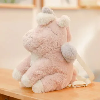 Kawaii Fluffy Unicorn Plushy Backpack - Kawaii Bag