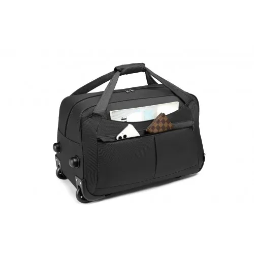 Kono Foldable Large Capacity Trolley Travel Bag - Black | Lightweight & Durable - EQ2235