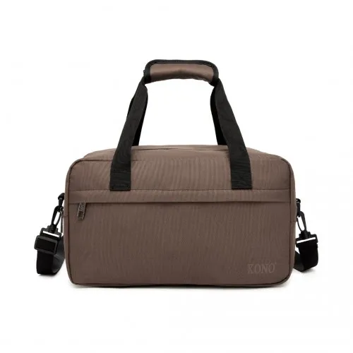 Kono Lightweight Multi Purpose Unisex Sports Travel Duffel Bag - Brown | Durable & Stylish