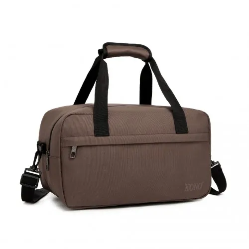 Kono Lightweight Multi Purpose Unisex Sports Travel Duffel Bag - Brown | Durable & Stylish