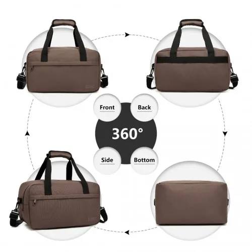 Kono Lightweight Multi Purpose Unisex Sports Travel Duffel Bag - Brown | Durable & Stylish