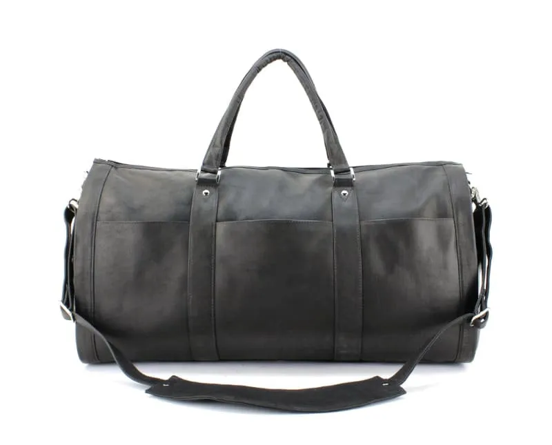 Large Leather Duffel Bags for Men, Business Men's Travel Duffel Bag with Multiple Pockets - Bayfield Bags