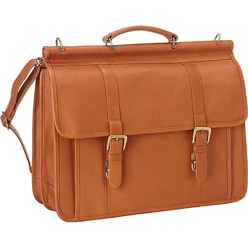 Le Donne Leather Classic Dowel Rod Laptop Briefcase