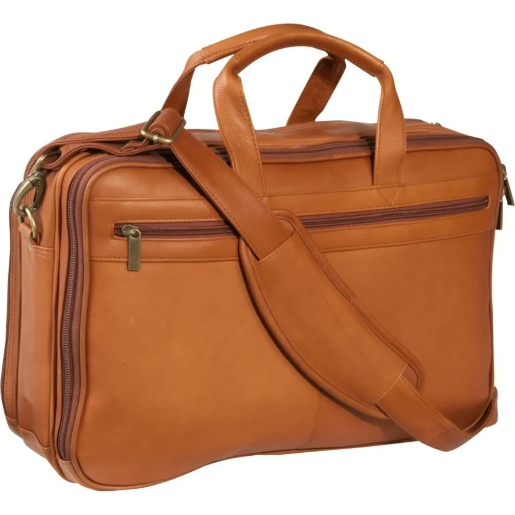 Le Donne Leather Dual Compartment Laptop Briefcase