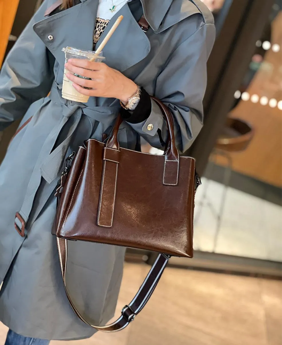 Leather Single Shoulder Bag for Women Crossbody Handbag for Everyday Commuter Use, Birthday Gift for Her